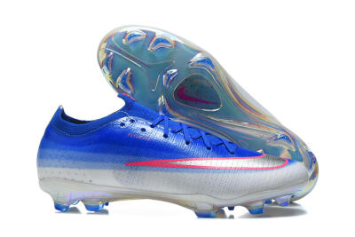 Nike Air Zoom Mercurial Vapor 17 Elite FG Firm Ground Soccer Cleats - Blue/Royal Blue/Metallic Silver