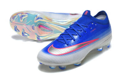 Nike Air Zoom Mercurial Vapor 17 Elite FG Firm Ground Soccer Cleats - Blue/Royal Blue/Metallic Silver
