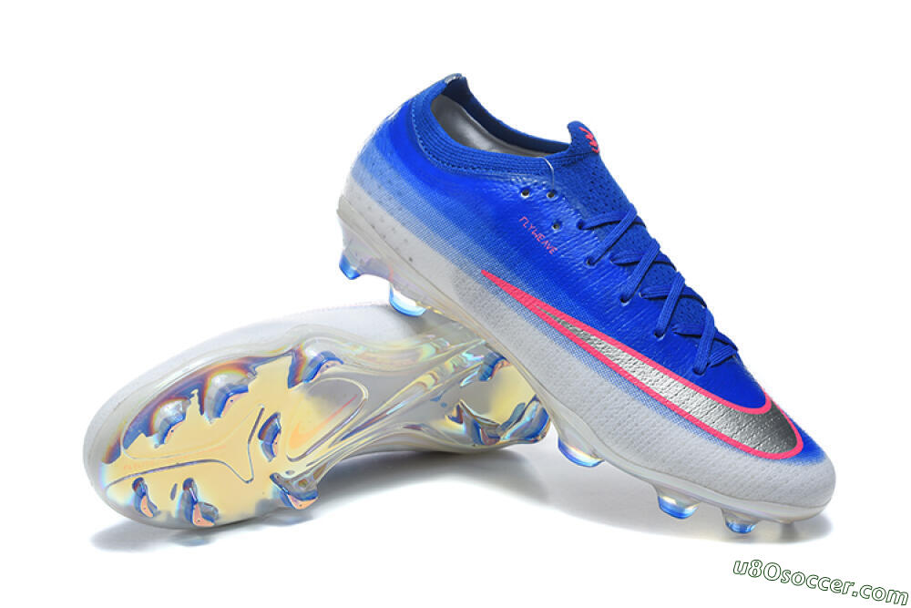 Nike Air Zoom Mercurial Vapor 17 Elite FG Firm Ground Soccer Cleats - Blue/Royal Blue/Metallic Silver 4