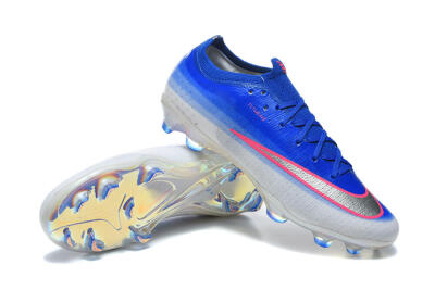 Nike Air Zoom Mercurial Vapor 17 Elite FG Firm Ground Soccer Cleats - Blue/Royal Blue/Metallic Silver