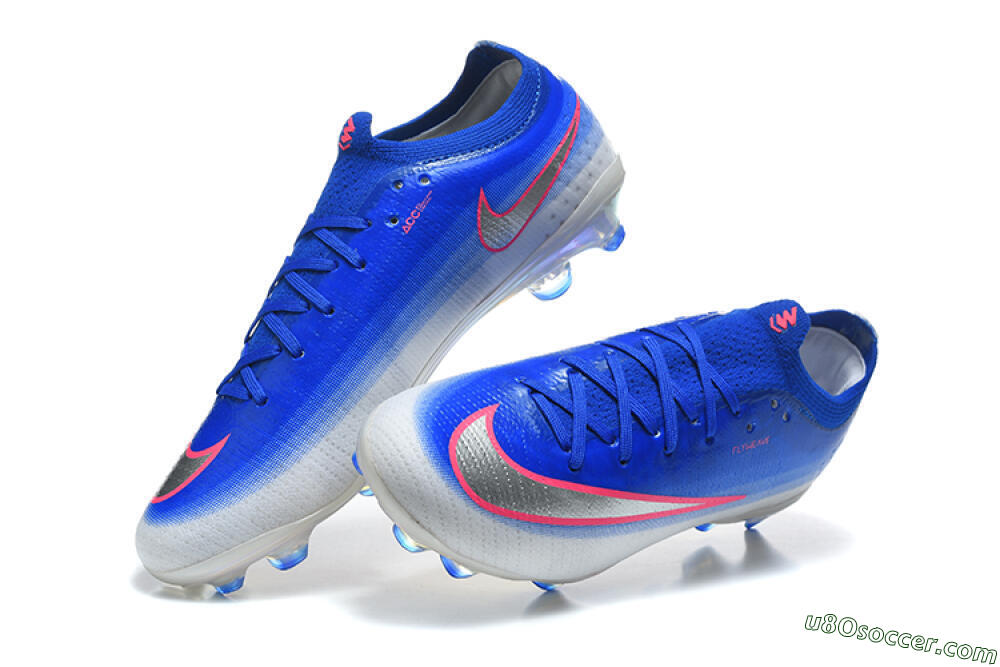 Nike Air Zoom Mercurial Vapor 17 Elite FG Firm Ground Soccer Cleats - Blue/Royal Blue/Metallic Silver 6