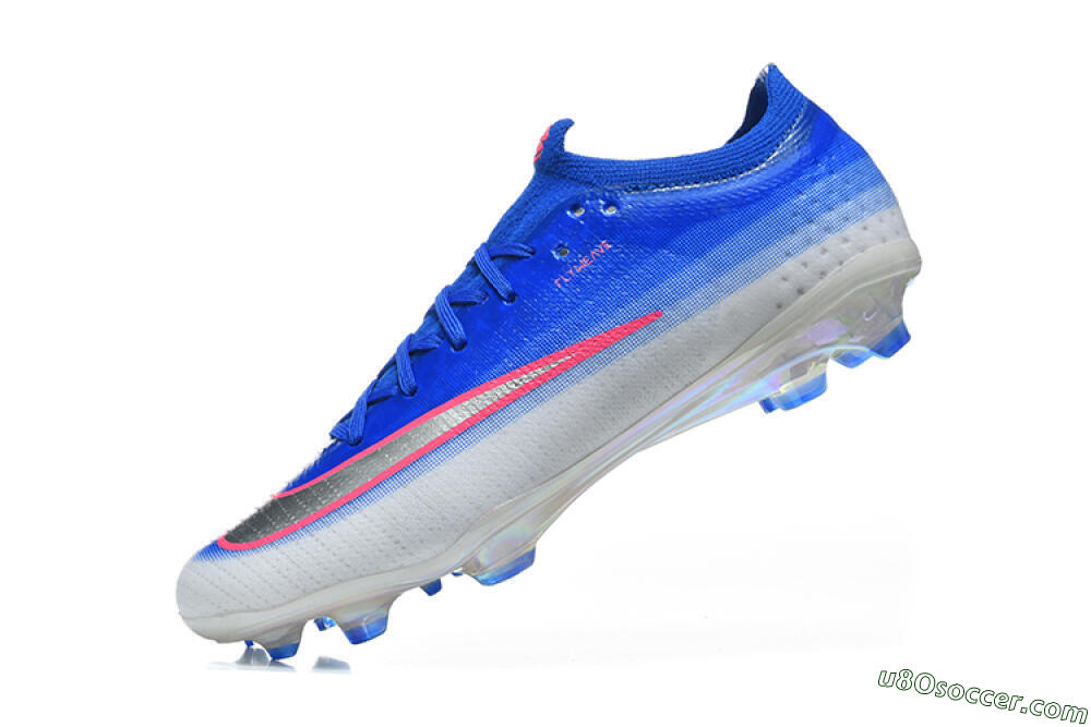 Nike Air Zoom Mercurial Vapor 17 Elite FG Firm Ground Soccer Cleats - Blue/Royal Blue/Metallic Silver 8