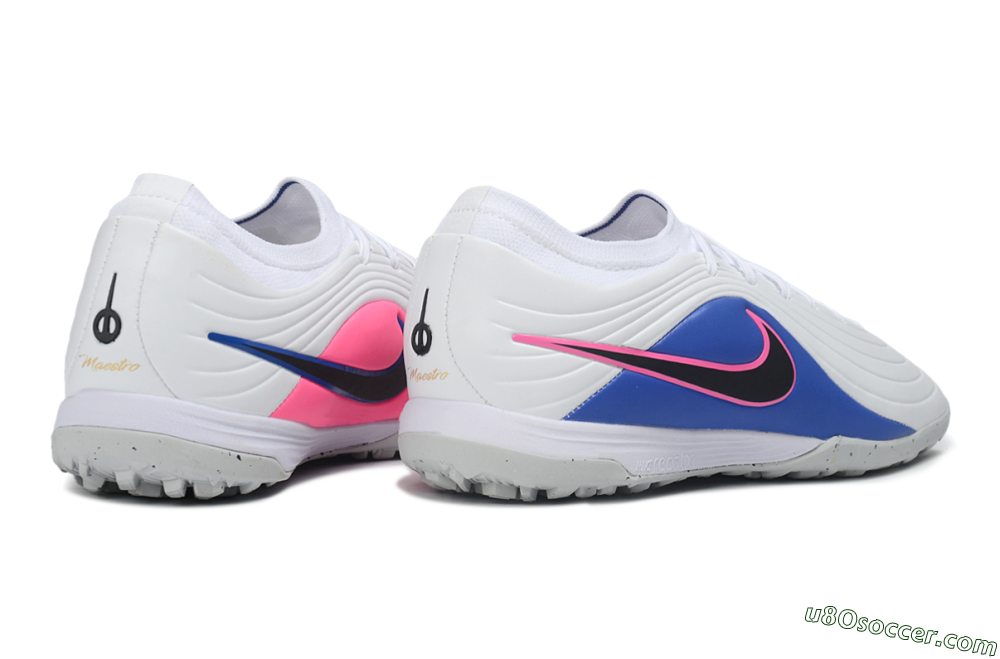 Nike Tiempo Legend 11 Elite TF Artificial Turf Soccer Shoes - White/Royal Blue/Hyper Pink 6