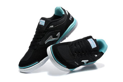 Joma Top Flex IC Indoor & Futsal Soccer Shoes - Black/Black/Turquoise