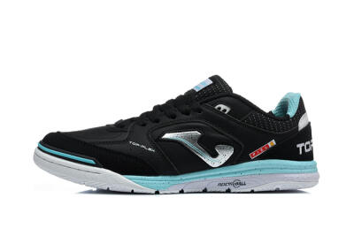 Joma Top Flex IC Indoor & Futsal Soccer Shoes - Black/Black/Turquoise