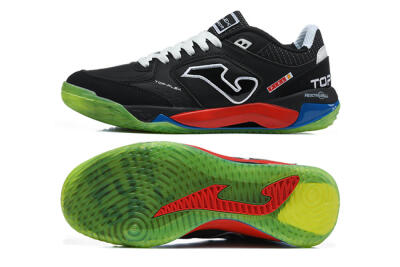 Joma Top Flex IC Indoor & Futsal Soccer Shoes - Black/Black/Neon Green