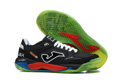 Joma Top Flex IC Indoor & Futsal Soccer Shoes - Black/Black/Neon Green