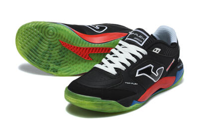 Joma Top Flex IC Indoor & Futsal Soccer Shoes - Black/Black/Neon Green