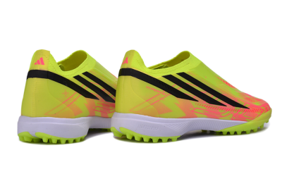 Adidas F50 Elite Laceless TF Artificial Turf Soccer Shoes - Yellow/Solar Yellow/Lucid Pink