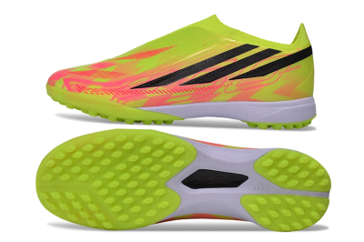 Adidas F50 Elite Laceless TF Artificial Turf Soccer Shoes - Yellow/Solar Yellow/Lucid Pink