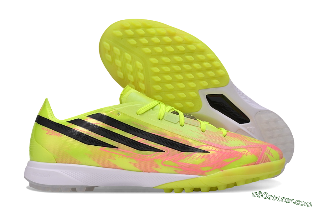 Adidas F50 Hyperfast Elite TF Artificial Turf Soccer Shoes - Yellow/Solar Yellow/Lucid Pink 1