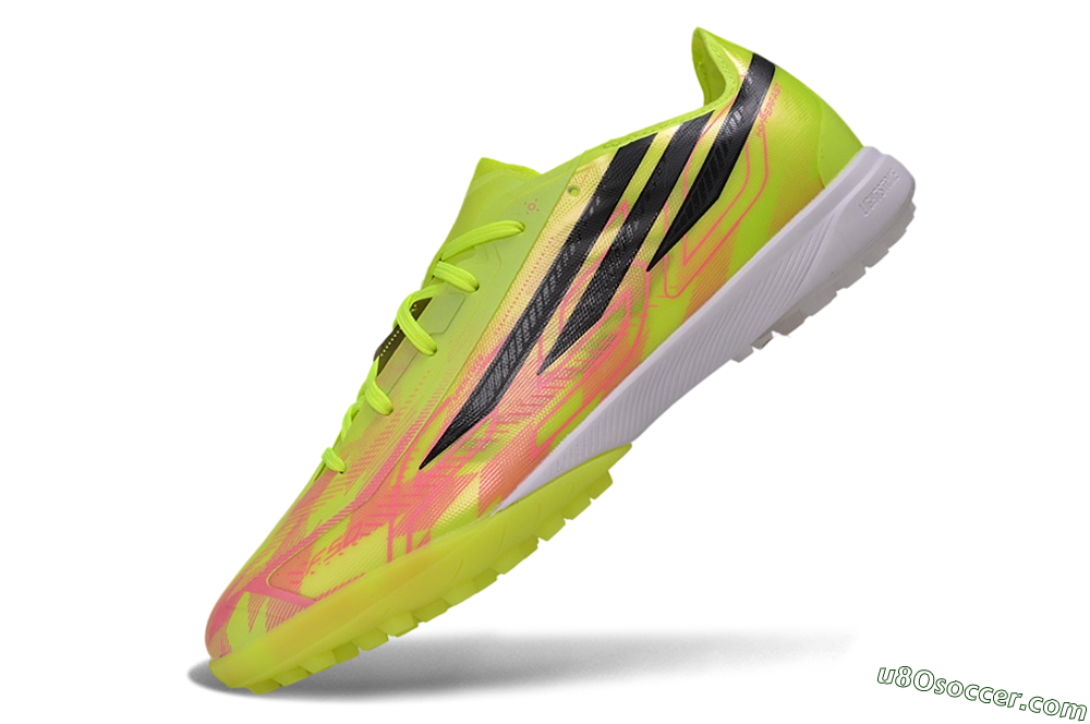 Adidas F50 Hyperfast Elite TF Artificial Turf Soccer Shoes - Yellow/Solar Yellow/Lucid Pink 5