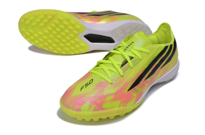 Adidas F50 Hyperfast Elite TF Artificial Turf Soccer Shoes - Yellow/Solar Yellow/Lucid Pink
