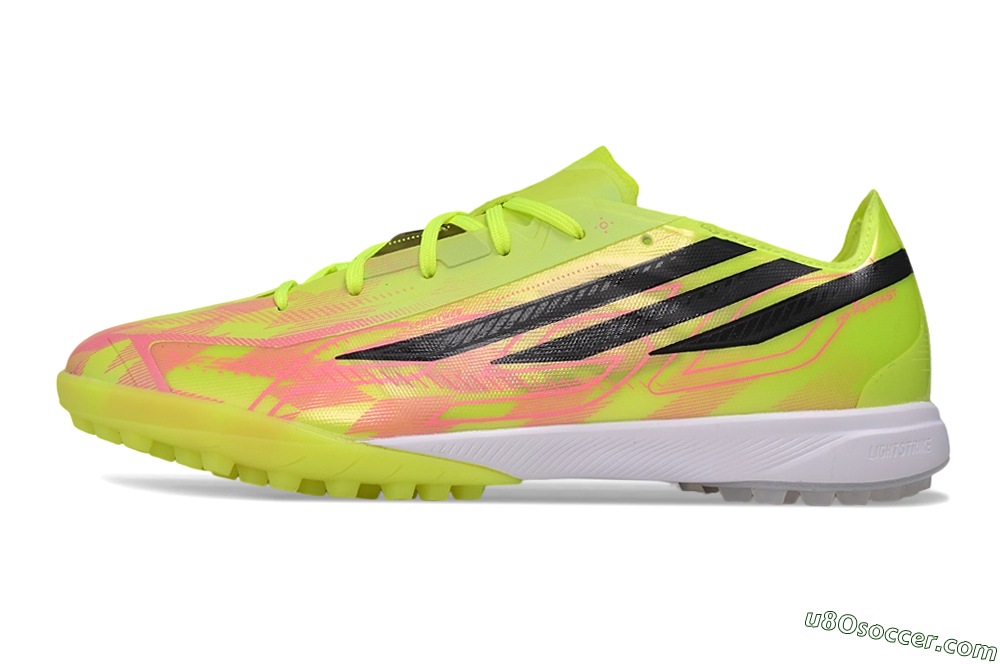 Adidas F50 Hyperfast Elite TF Artificial Turf Soccer Shoes - Yellow/Solar Yellow/Lucid Pink 2