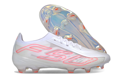 Adidas F50 Hyperfast Elite FG Firm Ground Soccer Cleats - White/Crystal White/Solar Red