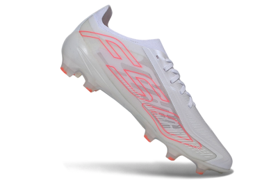 Adidas F50 Hyperfast Elite FG Firm Ground Soccer Cleats - White/Crystal White/Solar Red