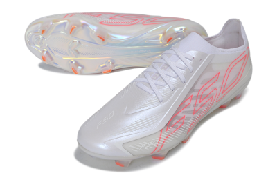 Adidas F50 Hyperfast Elite FG Firm Ground Soccer Cleats - White/Crystal White/Solar Red
