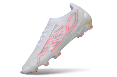 Adidas F50 Hyperfast Elite FG Firm Ground Soccer Cleats - White/Crystal White/Solar Red