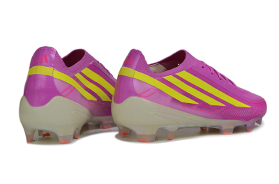 Adidas F50 Hyperfast Elite FG Firm Ground Soccer Cleats - Purple/Lucid Pink/Solar Yellow