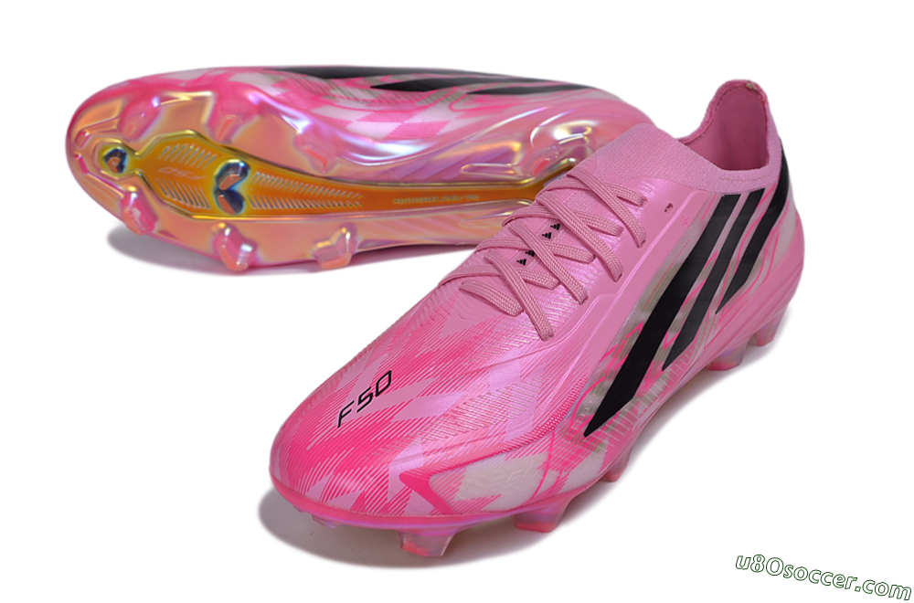 Adidas F50 Hyperfast Elite FG Firm Ground Soccer Cleats - Pink/Lucid Pink/Black 3