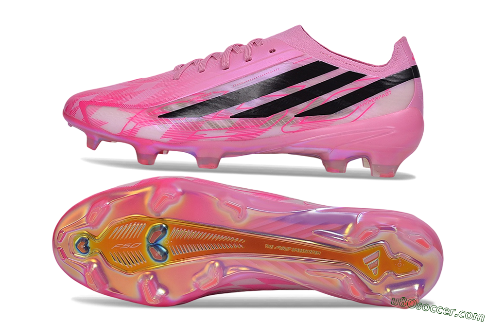 Adidas F50 Hyperfast Elite FG Firm Ground Soccer Cleats - Pink/Lucid Pink/Black 0