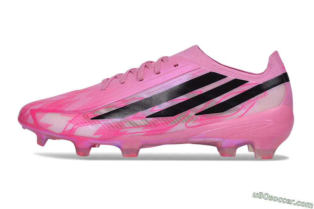 Adidas F50 Hyperfast Elite FG Firm Ground Soccer Cleats - Pink/Lucid Pink/Black 2