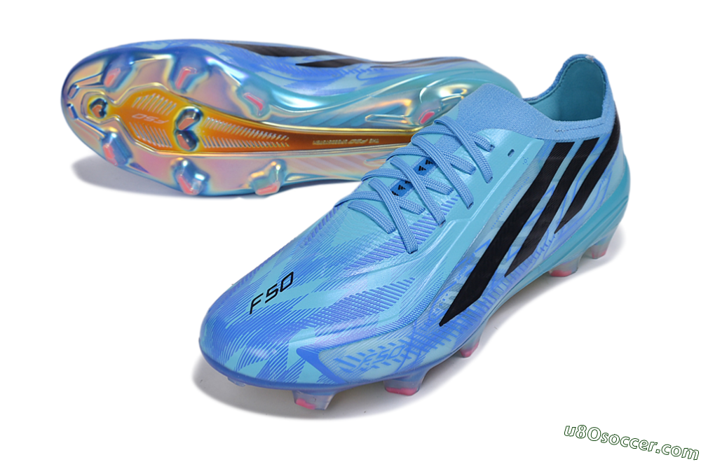 Adidas F50 Hyperfast Elite FG Firm Ground Soccer Cleats - Blue/Lucid Blue/Black 3