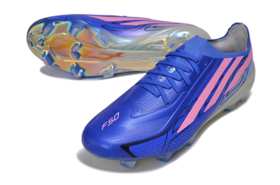 Adidas F50 Hyperfast Elite FG Firm Ground Soccer Cleats - Blue/Lucid Blue/Aurora Pink