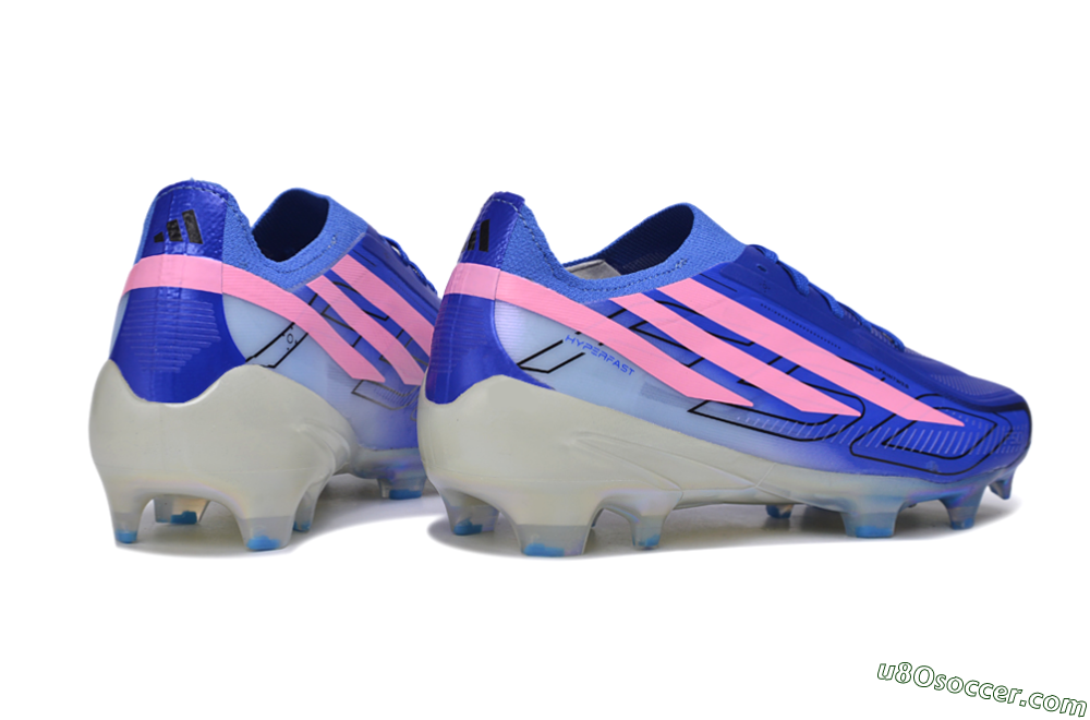 Adidas F50 Hyperfast Elite FG Firm Ground Soccer Cleats - Blue/Lucid Blue/Aurora Pink 6
