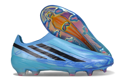 Adidas F50 Hyperfast Elite Laceless FG Firm Ground Soccer Cleats - Blue/Lucid Blue/Black