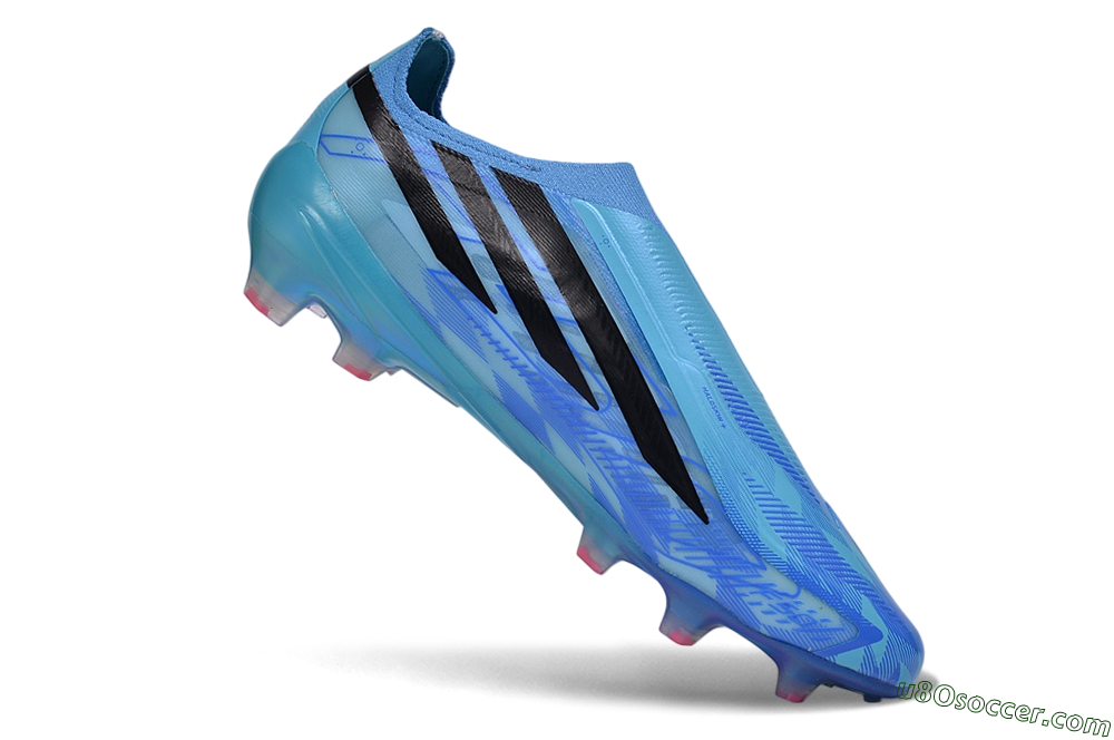 Adidas F50 Hyperfast Elite Laceless FG Firm Ground Soccer Cleats - Blue/Lucid Blue/Black 4
