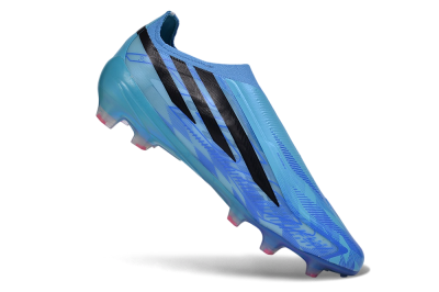 Adidas F50 Hyperfast Elite Laceless FG Firm Ground Soccer Cleats - Blue/Lucid Blue/Black