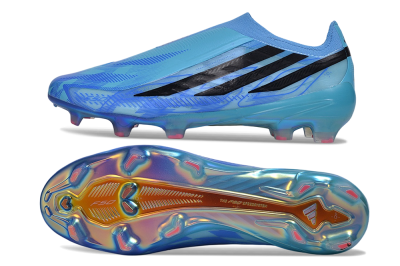 Adidas F50 Hyperfast Elite Laceless FG Firm Ground Soccer Cleats - Blue/Lucid Blue/Black