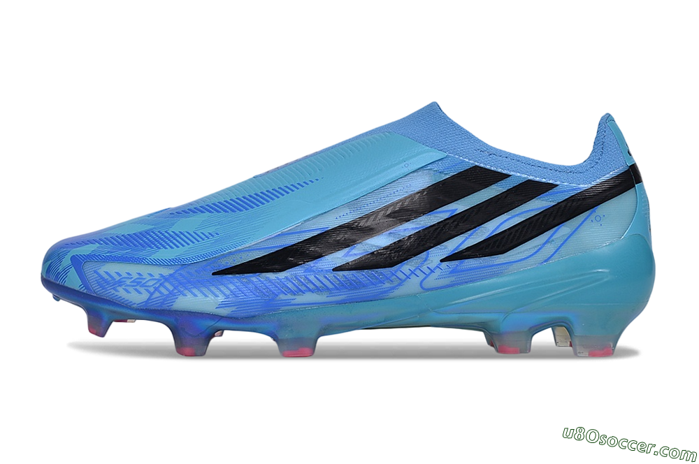 Adidas F50 Hyperfast Elite Laceless FG Firm Ground Soccer Cleats - Blue/Lucid Blue/Black 2