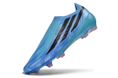 Adidas F50 Hyperfast Elite Laceless FG Firm Ground Soccer Cleats - Blue/Lucid Blue/Black