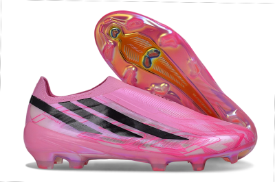 Adidas F50 Hyperfast Elite Laceless FG Firm Ground Soccer Cleats - Pink/Lucid Pink/Core Black