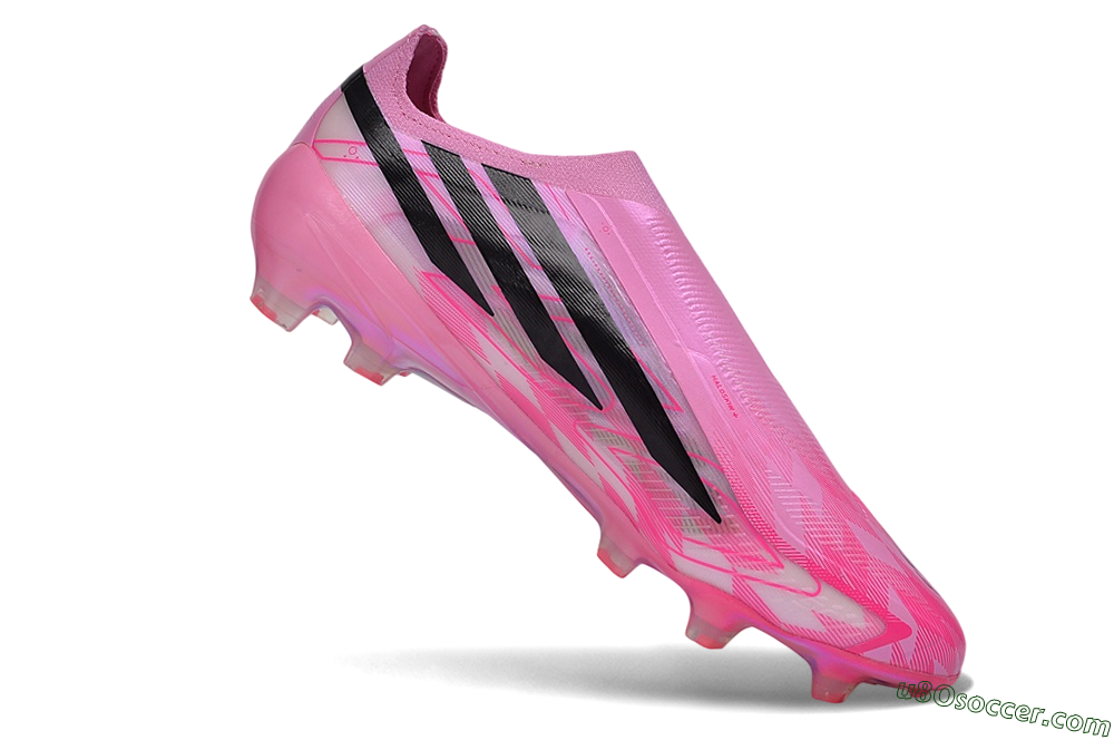 Adidas F50 Hyperfast Elite Laceless FG Firm Ground Soccer Cleats - Pink/Lucid Pink/Core Black 4