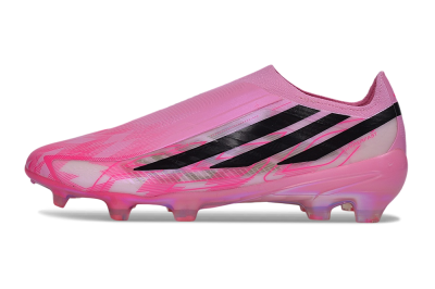 Adidas F50 Hyperfast Elite Laceless FG Firm Ground Soccer Cleats - Pink/Lucid Pink/Core Black