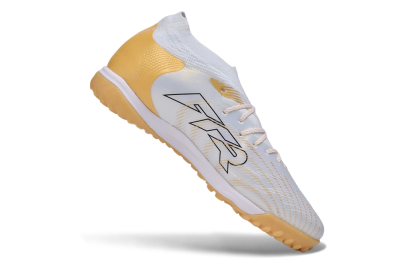 Puma Future 9 Ultimate TF Artificial Turf Soccer Shoes - White/Puma White/Gold Metallic