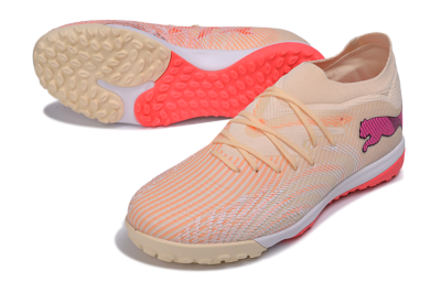 Puma Future 9 Ultimate TF Artificial Turf Soccer Shoes - Beige/Ivory Glow/Electric Pink