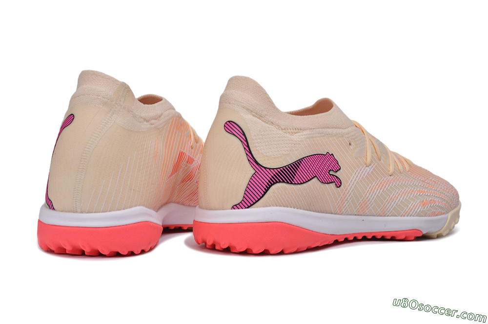 Puma Future 9 Ultimate TF Artificial Turf Soccer Shoes - Beige/Ivory Glow/Electric Pink 6