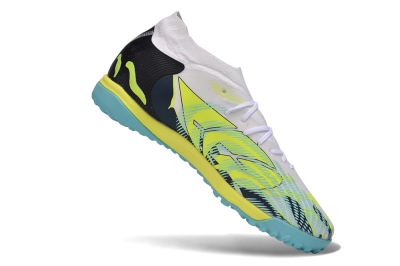 Puma Future 9 Ultimate TF Artificial Turf Soccer Shoes - White/Electric Blue/Acid Lime