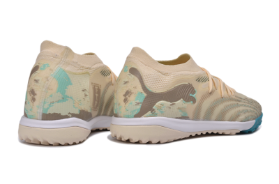 Puma Future 9 Ultimate TF Artificial Turf Soccer Shoes - Beige/Oatmeal/Teal