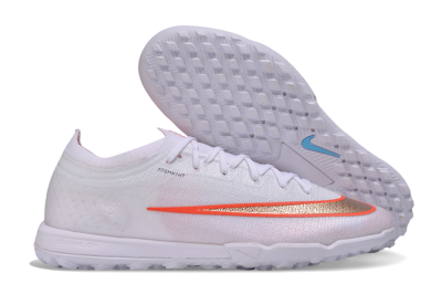 Nike Air Zoom Mercurial Vapor 17 Elite TF Artificial Turf Soccer Shoes - White/Metallic Copper/Bright Crimson