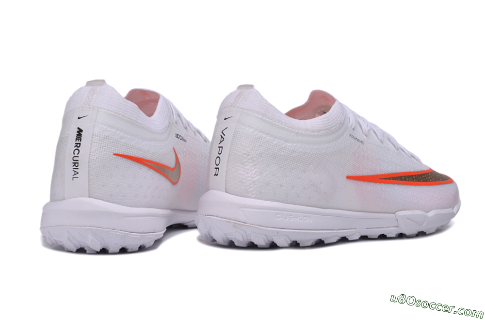 Nike Air Zoom Mercurial Vapor 17 Elite TF Artificial Turf Soccer Shoes - White/Metallic Copper/Bright Crimson 6