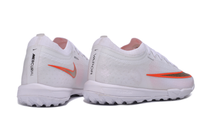 Nike Air Zoom Mercurial Vapor 17 Elite TF Artificial Turf Soccer Shoes - White/Metallic Copper/Bright Crimson
