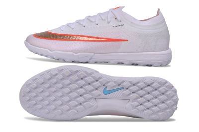 Nike Air Zoom Mercurial Vapor 17 Elite TF Artificial Turf Soccer Shoes - White/Metallic Copper/Bright Crimson
