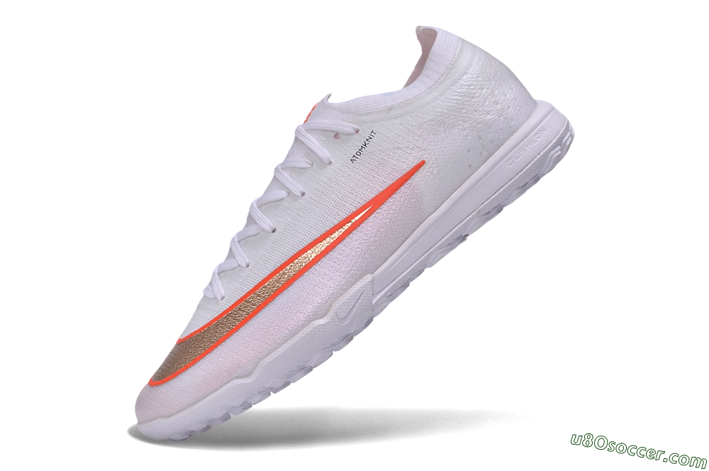 Nike Air Zoom Mercurial Vapor 17 Elite TF Artificial Turf Soccer Shoes - White/Metallic Copper/Bright Crimson 5