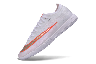 Nike Air Zoom Mercurial Vapor 17 Elite TF Artificial Turf Soccer Shoes - White/Metallic Copper/Bright Crimson