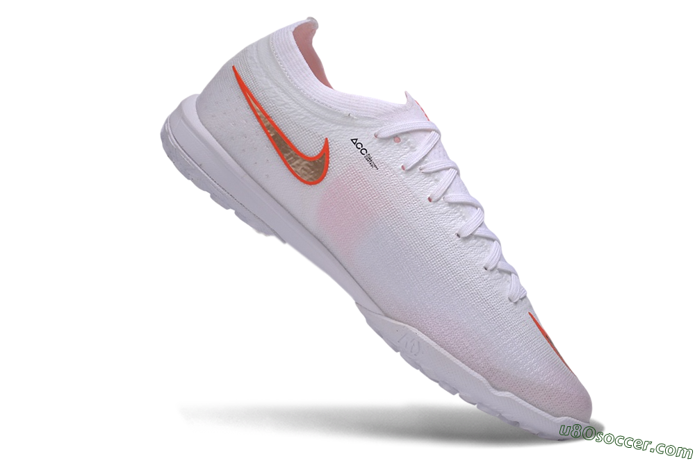Nike Air Zoom Mercurial Vapor 17 Elite TF Artificial Turf Soccer Shoes - White/Metallic Copper/Bright Crimson 4